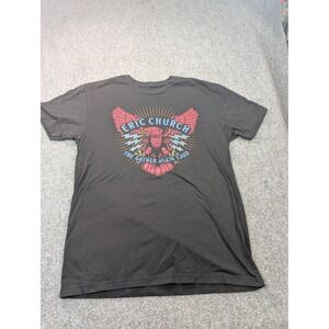 Eric Church Shirt Mens Large Black The Gather Again‎ Tour Concert Tee Graphic